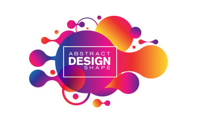 Abstrakt flytande form Fluid Vector illustration designmall v.7