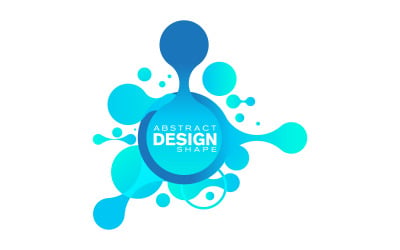 Abstrakt flytande form Fluid Vector illustration designmall v.8