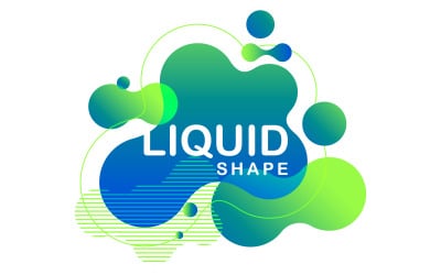 Abstrakt flytande form Fluid Vektor illustration designmall v.17