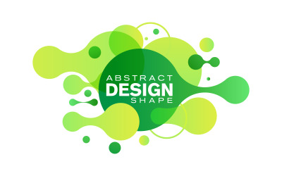 Abstrakt flytande form Fluid Vektorillustration designmall v.3