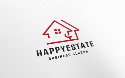 Happy Real Estate Professional Logo