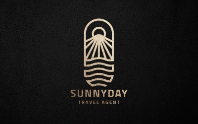 Logo professionale dell&amp;#39;agente di viaggio Sunny Day