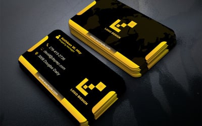 Minimal Business Card Template in PSD – Front &amp;amp; Back Design for Clean Corporate Identity