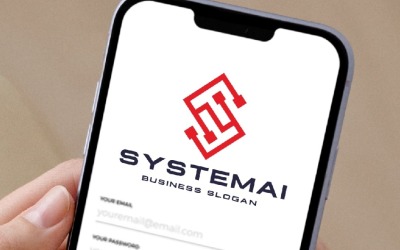 Профессиональный логотип Systemai Letter S