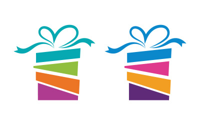 Шаблон дизайна логотипа Gift Box Icon Vector Illustration v.9