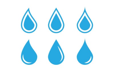 Water drop eco nature Logo Template vector illustration design v.2