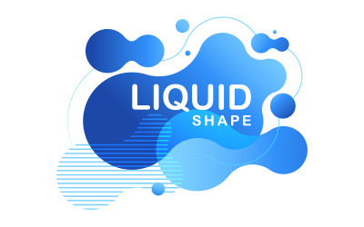 Abstract liquid shape Fluid Vector illustration  design Template v.15