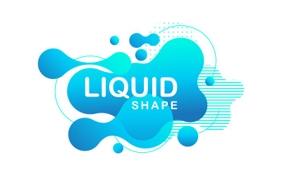Abstract liquid shape Fluid Vector illustration  design Template v.18