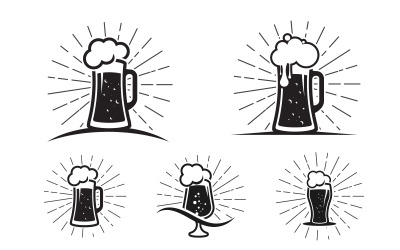 Beer craft vector illustration design template v.13