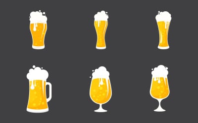 Beer craft vector illustration design template v.2