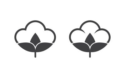 Bomull blomma vektor ikon mall symbol natur designmall v.1