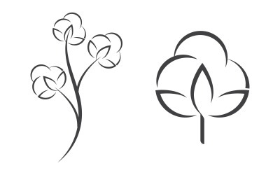 Bomull blomma vektor ikon mall symbol natur designmall v.5