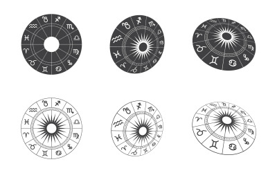 Modèle de conception d&amp;#39;illustration vectorielle d&amp;#39;icône du zodiaque v.3