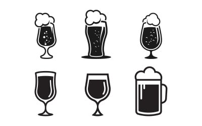 Modello di progettazione di illustrazione vettoriale artigianale della birra v.10