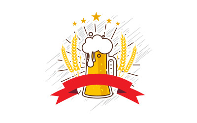 Öl hantverk vektorillustration designmall v.7