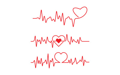 Red heartbeat line icon Pulse Rate Monitor. Vector illustration v.10