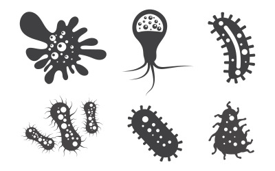 Virus medicinsk vektorillustration malldesign v.1