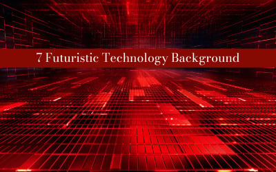 A red futuristic technology background