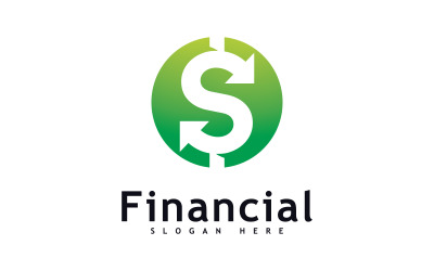 Conceito de design de logotipo de dinheiro Vetor. Logotipo simples financeiro ou bancário 13