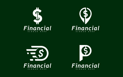 Concetto di design del logo Money Vector. Logotipo semplice finanziario o bancario 16