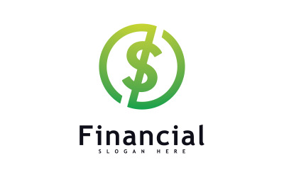 Concetto di design del logo Money Vector. Logotipo semplice finanziario o bancario 5