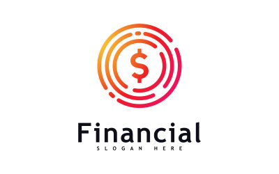 Geldlogo Ontwerpconcept Vector. Financieel of bank Eenvoudig logotype 0