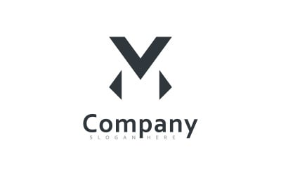 M and V  MV logo vector design, Creative initial logo vector design 3