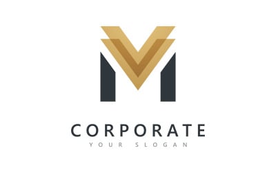 M and V  MV logo vector design, Creative initial logo vector design 6