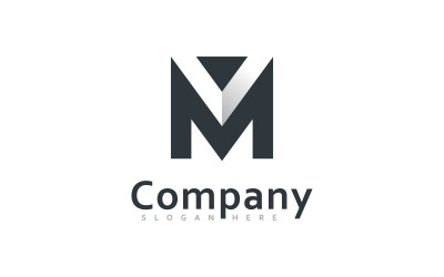 M en V MV logo vector ontwerp, Creatief initieel logo vector ontwerp 2