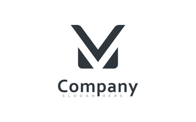 M en V MV logo vector ontwerp, Creatief initieel logo vector ontwerp 4