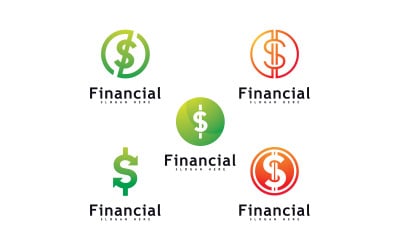Money logo Design Concept Vector. Financial or bank Simple logotype 15