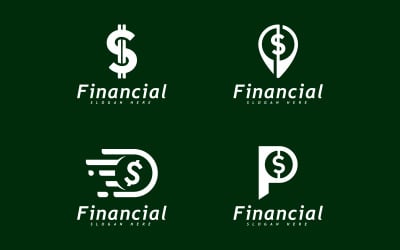 Money logo Design Concept Vector. Financial or bank Simple logotype 16