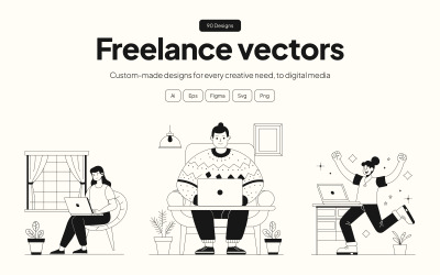 Freelance Vector Illustratie Set