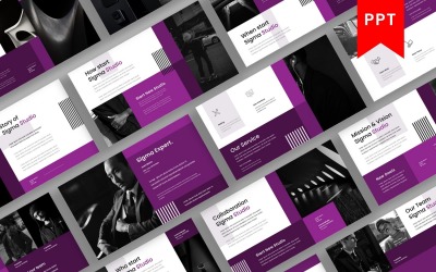 Sigma – Business PowerPoint sablon