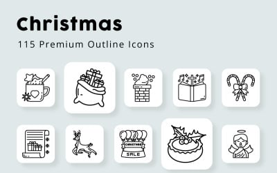 Christmas disposition ikoner Pack