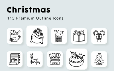Christmas Outline Icons Pack