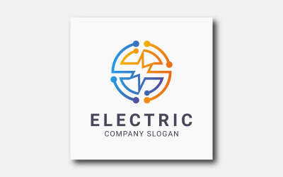 Electric volt thunder logo design.