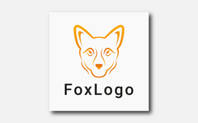Fox logo şablonu tasarımı.