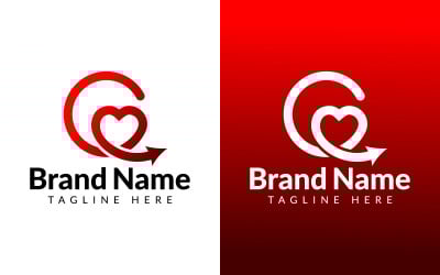 Letra C Conexión logo c amor logo abrazo catión logo relación unión círculo continuar flecha línea