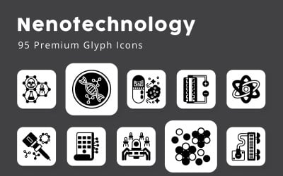 Nanotechnologie Glyph Icons Pack