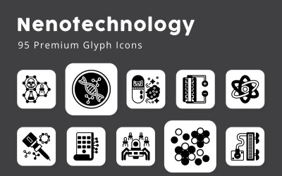 Nanotechnology Glyph Icons Pack