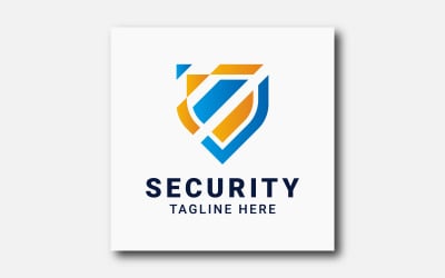 Projekt logo tarczy bezpieczeństwa w kreatywnym i nowoczesnym stylu.