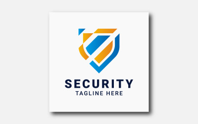 Security shield logo design with creative and modern style.
