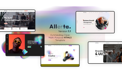 Allerta kreativa lösningar och HTML5-mall för företag