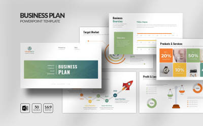 Business Plan PowerPoint Template – Corporate Presentation for Startups
