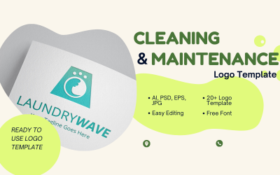 Cleaning &amp;amp; Maintenance Logo Template