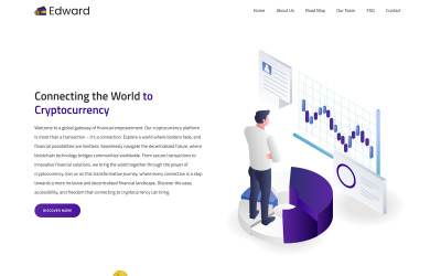 Edward | Cryptocurrency Investment HTML-målsidamall