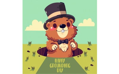 Happy Groundhog Day Background