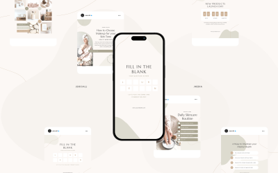Instagram Template - Beauty Social Media Instagram Post &amp;amp; Story