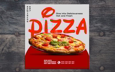 Modèle de publication de promotion de pizza sur les réseaux sociaux GRATUIT